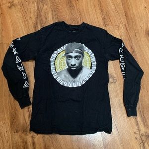 Black Tupac Long Sleeve Top